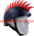 Punk Rubber Mohawk Warhawk Wig Accessory Stick On Helmet for Ski Skate Bike Biker Bicycle Scooter Motorcycle Helmet (Sharkfin - Red)...
