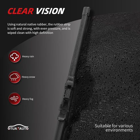 OTUAYAUTO Premium Windshield Wiper Blades - Replacement for Buick Enclave 2012-2017 - Precision Fit, All-Weather Performance, Pinch Tab Front Wind...