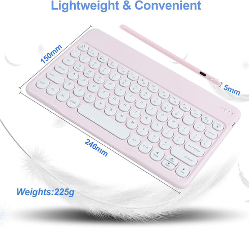 Bluetooth Keyboard and Mouse Combo,Rechargeable keyboard mouse combo,Ultra-Slim Portable Compact Wireless Mouse Keyboard Set for iPad/iPad Pro/iPa...