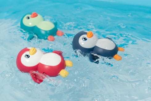 Bath Toys Wind up Backstroke Swimming Penguins for Kids 18M+ (Blue)...