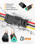 NAOEVO 3 Pin DT Connectors Waterproof, 3 Wire Connector 16 AWG Automotive Electrical Connector, 3 Pin Connectors Male And Female Wire With Heat Sh...