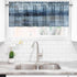 Blue Grey Kitchen Valances for Windows Navy Blue Kitchen Curtain Valance Abstract Art Window Treatment Valances for Living Room Bedroom Bathroom D...