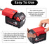 Power Wheel Adapter for Milwaukee M18 18V Battery with Fuse & Wire terminals?Work with for Milwaukee M18 48-11-1860, 48-11-1850 Li-ion Battery, Po...