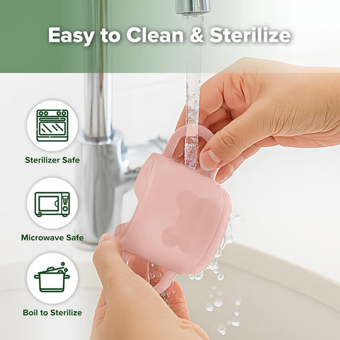 haakaa Silicone Toddler Cups, BPA Free Drop-Proof Training Cups for Baby 6 Months+, 5 Ounce (Blush)...