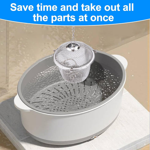 AIERSA 3Pcs Ultrasonic Cleaner Baskets for Small Parts,Ultrasonic Baskets Mesh,Ultrasonic Parts Cleaner,Ultrasonic Basket for Diamond Ring Jewelry...
