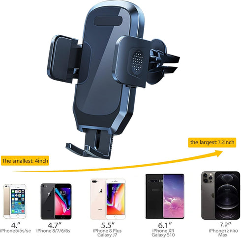 Car Phone Holder Mount,Cell Phone Holder for Car Air Vent,Compatible with iPhone 13 12 11 Pro Max XS X XR,Samsung Galaxy All Smartphones & Cars,Ai...