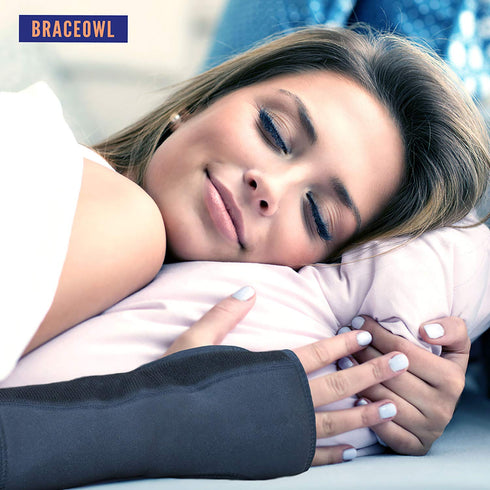 BRACEOWL-Carpal Tunnel Wrist Brace Adjustable Night Splint for Pain Relief, Tendonitis & Arthritis – Fits Left or Right Hand, Support for Men & Wo...