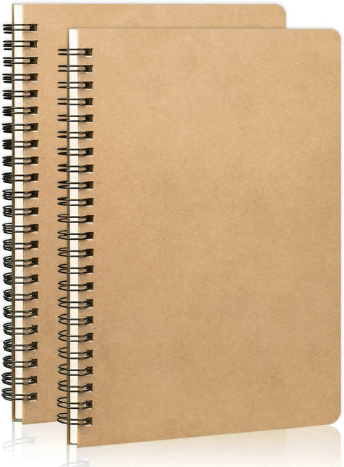 A5 Softcover Spiral Notebooks Blank Journals 2-Packs, Unlined Sketch Books Writing Pad Bullet Travel Memo Notepads Diary Planner for Work Women, 1...