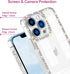 Compatible with iPhone 11 Clear Case Bling Diamond Rhinestone Cute for Girls Women Girly Case Glitter Shiny Sparkle Bumper Design Soft Silicone Lu...