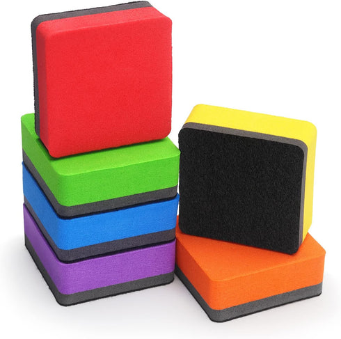 Tamaki 12 Pack Magnetic Whiteboard Eraser, Dry Eraser Board Erasers, Dry Erasers for White Board, Whiteboard Erasers for Kids Classroom, 6 Colors,...