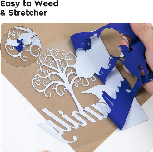 Dysania Royal Blue Heat Transfer Vinyl Bundle- 10 Pack 12"x12"Sheets HTV Vinyl, Iron On Vinyl Compatible with Cricut Cutting Machine,Silhouette Ca...