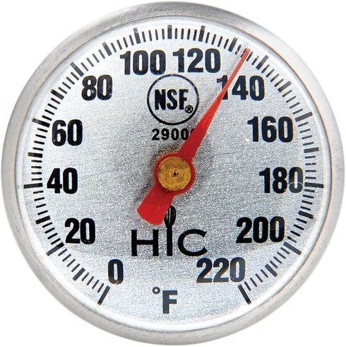 HIC Kitchen Roasting Instant-Read Meat Thermometer, Shatterproof Face, Stainless Steel, Protective Cover and Temperature Chart...