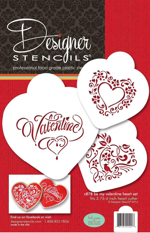 Be My Valentine Heart Set by Designer Stencils...