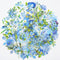 EAMOTOL Vintage Aesthetic Floral Journals Stickers - 100PCS PET Transparent Blue Flowers Plant Materials Scrapbooking Supplies for Daily Planner B...