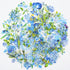 EAMOTOL Vintage Aesthetic Floral Journals Stickers - 100PCS PET Transparent Blue Flowers Plant Materials Scrapbooking Supplies for Daily Planner B...