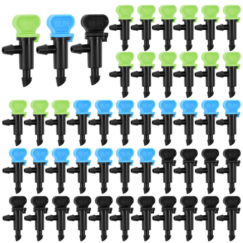 45 Pieces Drip Emitter Garden Flag Irrigation Dripper in 3 Sizes, 1 GPH, 2 GPH, 4 GPH Drip Irrigation Flag Emitter for Garden Watering System...