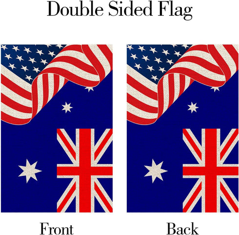 America Australia Garden Flag/America & Australia Yard House Lawn Sign/National Flag Door Yard Lawn Sign Decor/National Friendship Outdoor Decorat...