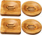 SUMAJU 4 Pcs Wooden Soap Holders Bathroom Soap Dish Natural Bamboo Soap Holder Square & Round Soap Dishes for Home Bathroom...