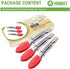Small Tongs with Silicone Tips 7 Inch Kitchen Tongs, Set of 3 (Red)...