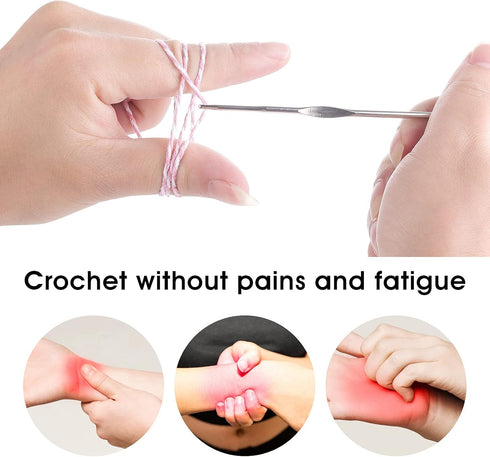 Cobee Crochet Hooks Set Steel - 12 Pieces of Small Size Latch Hook Crochet Needle Set 0.6 mm to 1.9 mm Sweater Scarf Clothing Knitting Crochet Too...