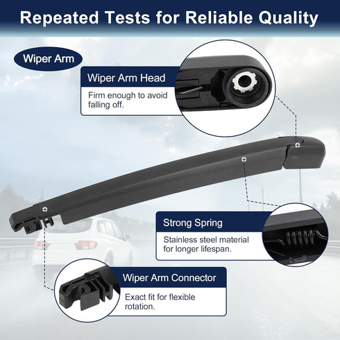 X AUTOHAUX Rear Windshield Wiper Blade Arm Set for Lexus RX 03-08 for Mazda CX-7 CX-9 6 Estate...