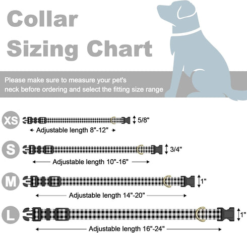Dog Collar, Adjustable Dog Collars for Medium Dogs, Cute Puppy Collar for Boy and Girl Female Dogs, Soft Heavy Duty Pet Collar with Quick Release ...