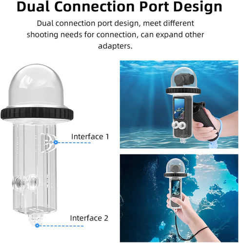 40M/131FT Dive Case Compatible for DJI Osmo Pocket 3 Waterproof Case Protective Underwater Diving Housing Cover Shell with Accessories for Osmo Po...