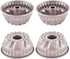 4Pcs Nonstick Bundt Cake Pan Mini Tube Pans Baking Kugelhopf Bread Muffin Cake Mold for Oven and Instant Pot - Champagne Gold (4 Inch)...