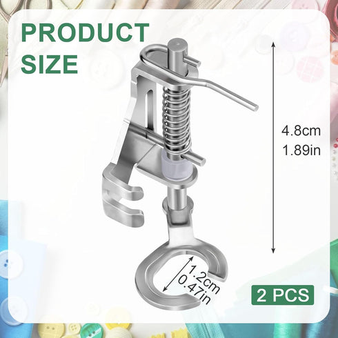 PAGOW 2X Metal Open Toe Free Motion Quilting Darning Embroidery Presser Foot for Brother, Singer, Babylock, Viking, Euro-Pro, Janome, Kenmore, Whi...