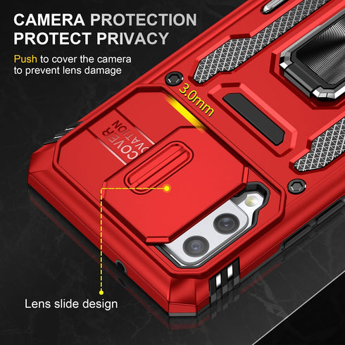for Samung Galaxy A42 5G Case with Slide Camera Cover Ring Kickstand Military Grade Shockproof Case Armor Heavy Duty for Galaxy A42 5G Phone Case ...