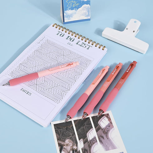 BAYTORY 8Pcs Retractable Erasable Gel Pens, 4 Blue & 4 Black Ink 0.5 mm Fine Point with Cute Eraser, Smooth Write Quick Dry School Office Note Tak...
