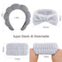 VELSCRUN 6 Pack Spa Headband, Makeup Headband, Face Wash Headband, Skincare Headbands, Grey Sponge Hair Band Bow Tie Spa Headband for Washing Face...