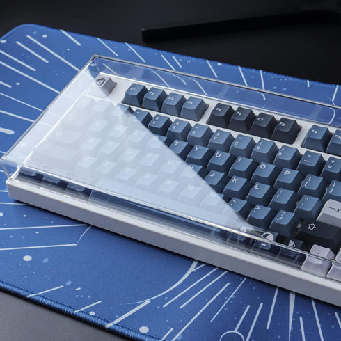 Hyekit Premium Acrylic Keyboard Clear Cover Protector Mechanical Keyboard Dust Cove Anti-Cat for 75% Mechanical Keyboard Nj80/GMMK Pro/Keychron Q1...