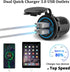Qidoe 36W Dual QC3.0 USB Power Charger Socket, Waterproof 12V USB Outlet with Touch Switch Car USB Port for RV Motorcycle Boat Marine Truck Golf C...
