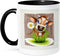 3dRose Jersey Cow In Grass Two Tone Mug, 11 oz, Black/White...