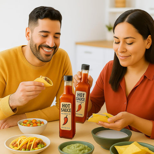 WERTIOO Hot Sauce Bottles 18-Pack 8.5oz Glass Bottles with Caps - Square Hot Sauce Containers for Homemade Chili Oil, Vinegar, BBQ - Empty for Liq...
