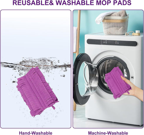 6 Pack Reusable Mop Pads Compatible with Swiffer Powermop, Papclean Power Mop Refills Microfiber Power Mop Mopping Pads for Powermop Multi-Surface...
