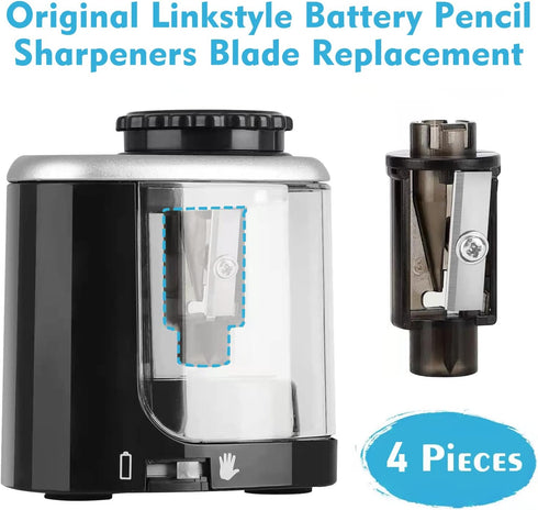 Electric Pencil Sharpener Blade, Suitable for No.2/Colored Pencils(6-8mm)/School Pencil Sharpener/Classroom/Office/Home 4Pcs/Set?Black?...
