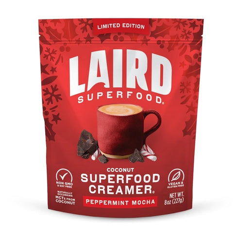 Laird Superfood Non-Dairy Original Superfood Peppermint Mocha Coconut Powder Coffee Creamer, Gluten Free, Non-GMO, Vegan, 8 oz. Bag, Pack of 1...