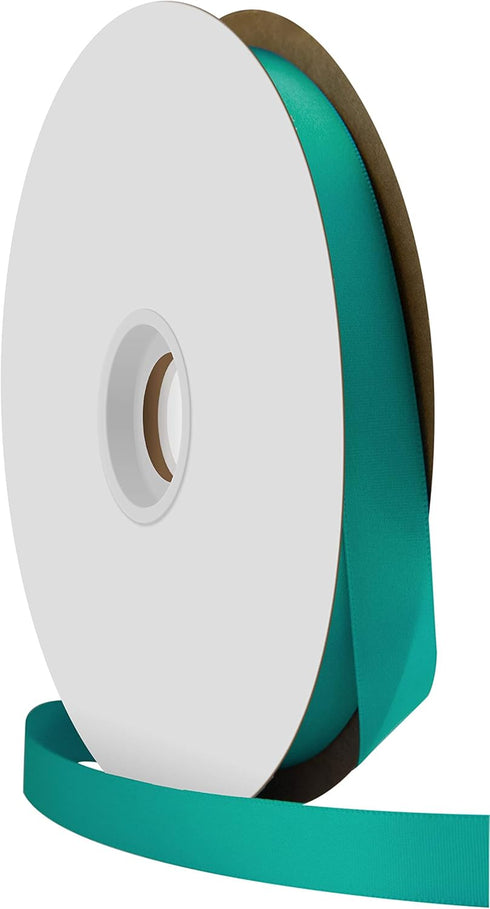 Berwick Offray 5/8" Single Face Satin Ribbon, Tornado Blue, 100 Yds...