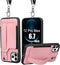 TOOVREN Wallet Case for iPhone 12 Pro Max Lanyard Case with Leather PU Card Holder Stand Adjustable Detachable Phone Neck Strap, Phone Protective ...