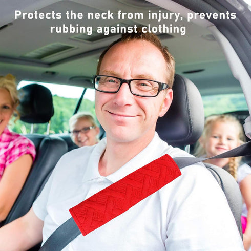 2 Pack Soft Car Seat Belt Pad Cover, Universal Comfort Seat Belt Shoulder Strap Covers Helps Protect You Neck and Shoulder, Vehicle Interior Acces...