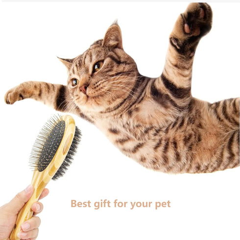 Dog and Cat Brush, Skin Friendly Grooming Cat Brush, Dog Brush for Shedding,Deshedding Brush, Beard Brush,Hair Brush Puppy Brush for Haired Dogs, ...