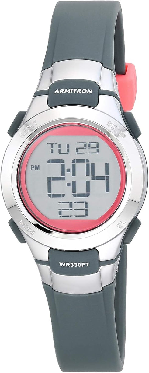 Armitron Sport Women's Quartz Sport Watch with Resin Strap, Gray, 12 (Model: 45/7012PGY)...