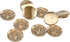 PEPPERLONELY 10PC 25mm Simple Metal Round Buttons with Shank Sew On for Clothes Dress Coat Jeans Shirt Buttons, Gold, 1 Inch...