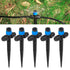 Drip Irrigation Emitters Fan Shape with Stake Adjustable 360Deree Fan Sprayer with Lock Barbed Ideal for (4-7mm) Garden Hose Watering System(25Pcs...