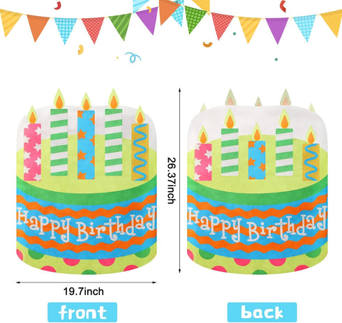 Tegeme Birthday Chair Cover 2 Pieces Kids Chair Cover Classroom Seat Decorations for Party Home School Office(Blue)...