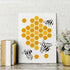 GORGECRAFT 8.27"x11.7" Bee Honeycomb Theme Stencil Plastic Drawing Art Reusable Template Sets Hexagon Reusable Template for Wall Wood Tile Floor F...