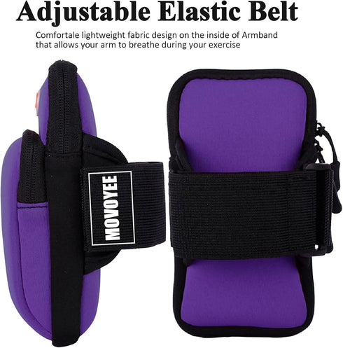 Running Armband Cell Phone Holder for iPhone 11 12 13 14 15 16e 16 Pro Max Xs X Xr 8 Plus SE Mini,Galaxy S25 S24 S23 S22 S21 Note 20 10,Key,Strap ...