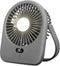 Nezylaf Portable Desk Fan with LED Light, Rechargeable 2000mAh Battery Operated Personal Fan, 180° Tilt Adjustable Small Silent Table Travel Fan, ...